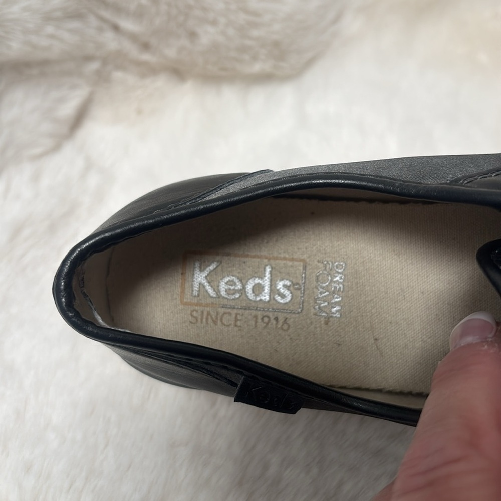 Keds Women's grey satin and leather  Sneakers - Picture 2 of 10
